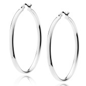 Cercei rotunzi argint Ø40 mm x 3 mm Classic Hoops DiAmanti KHV340R-DIA